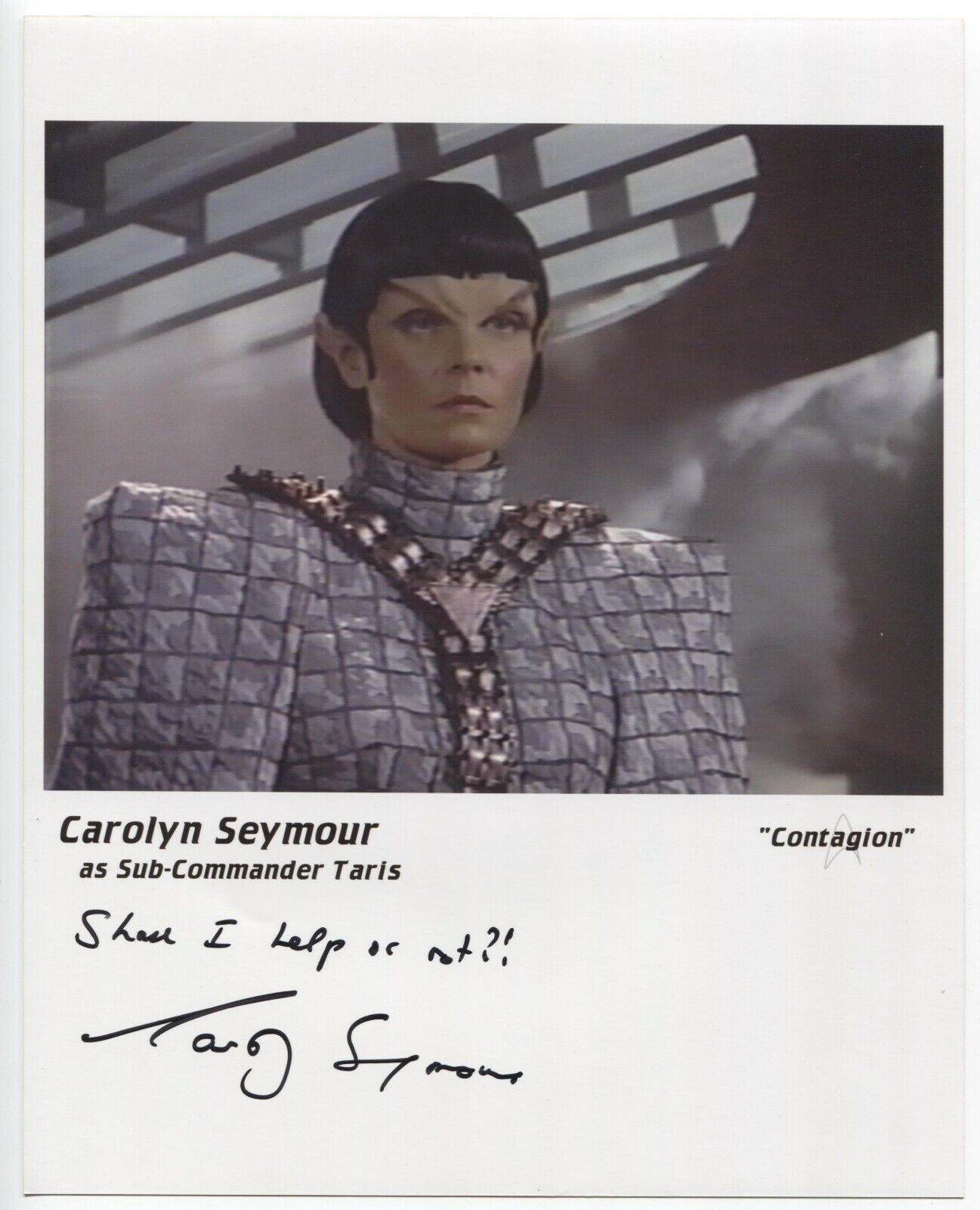 Carolyn Seymour Signed 8x10 Inch Photo Poster painting Autographed Signature Star Trek TNG