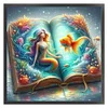 (Multi Style)Mermaid In The Book-Full Embroidery 3 Strands 11CT Stamped Cross Stitch-50*50CM