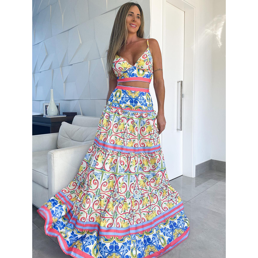 Ballifyex 2025 New Print Swimwear Cover Up Sexy Beach Dress Women Summer Ladies Crossover Tie Dress Bikini Dress Bathing Suit Beach Wear T