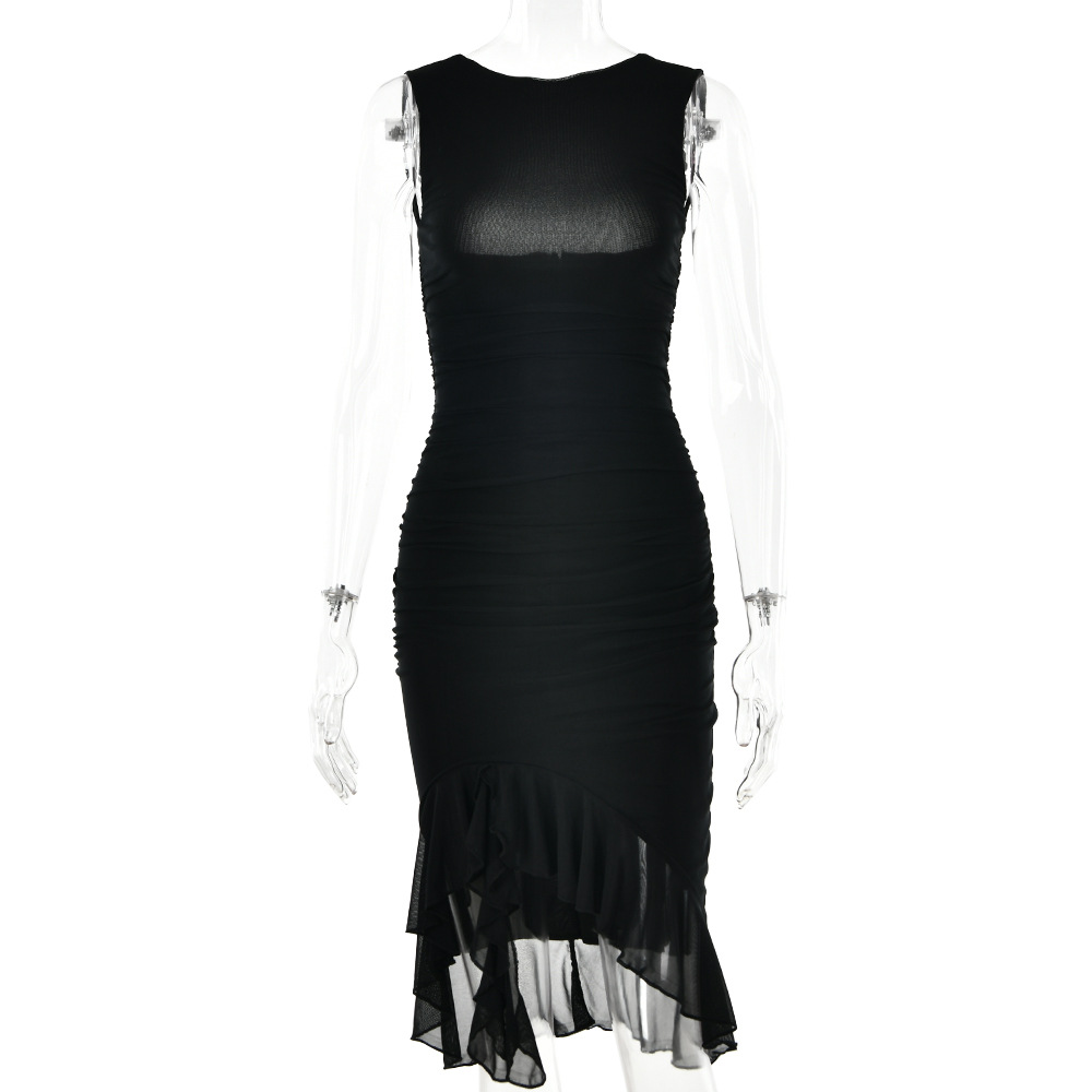 Mature Women Summer Slim Skinny Sleeveless Fashion Party Club Dresses