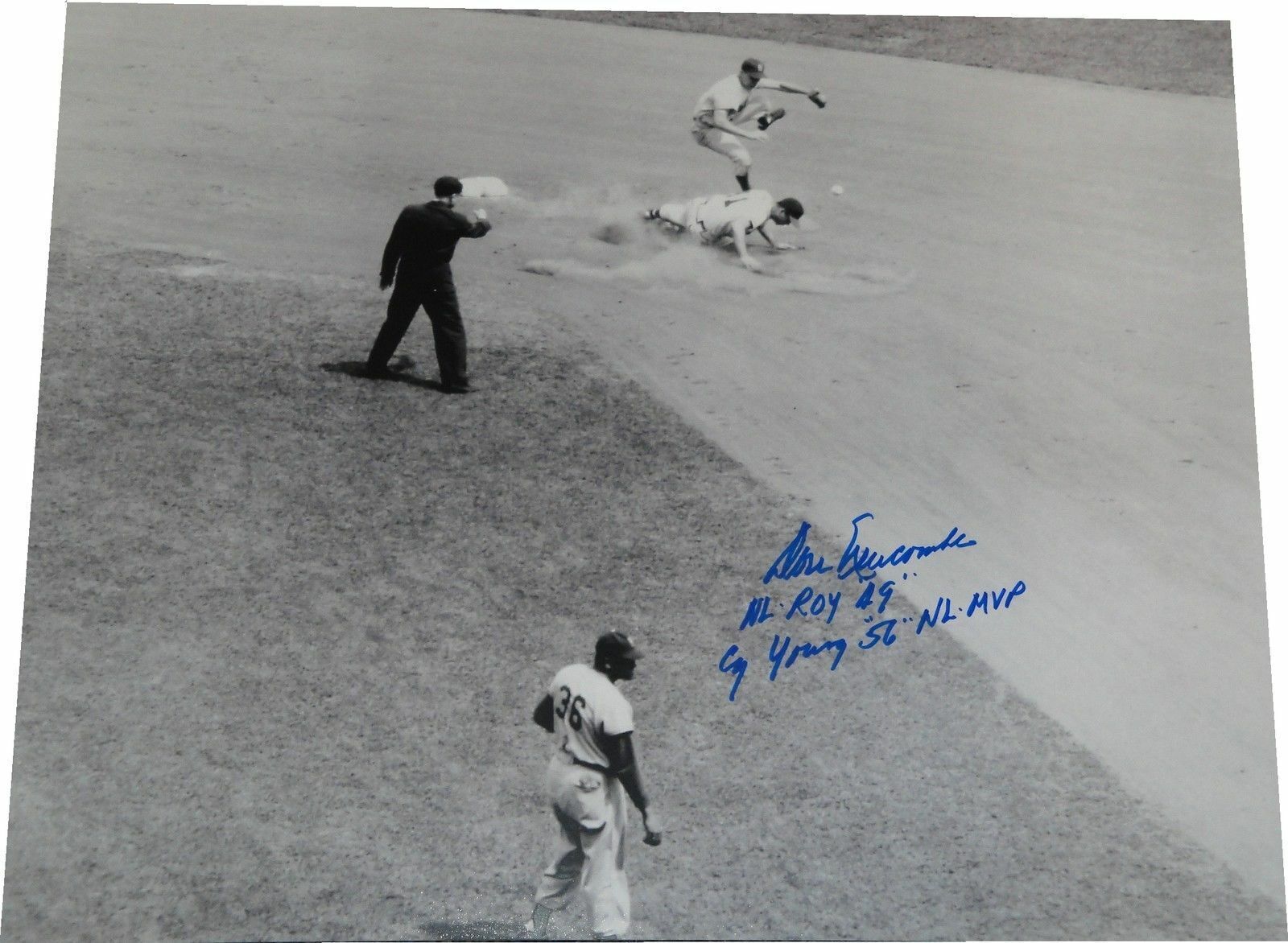 Don Newcombe Hand Signed Autographed 16x20 Photo Poster painting Los Angeles Brooklyn Dodgers