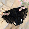 Embroidered sweet low waist hollow sexy panties