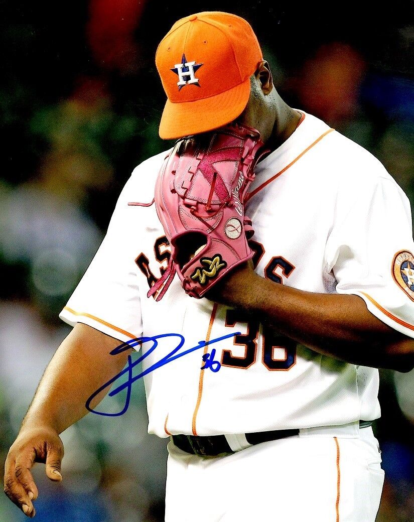 Signed 8x10 JEROME WILLIAMS Houston Astros Photo Poster painting - COA