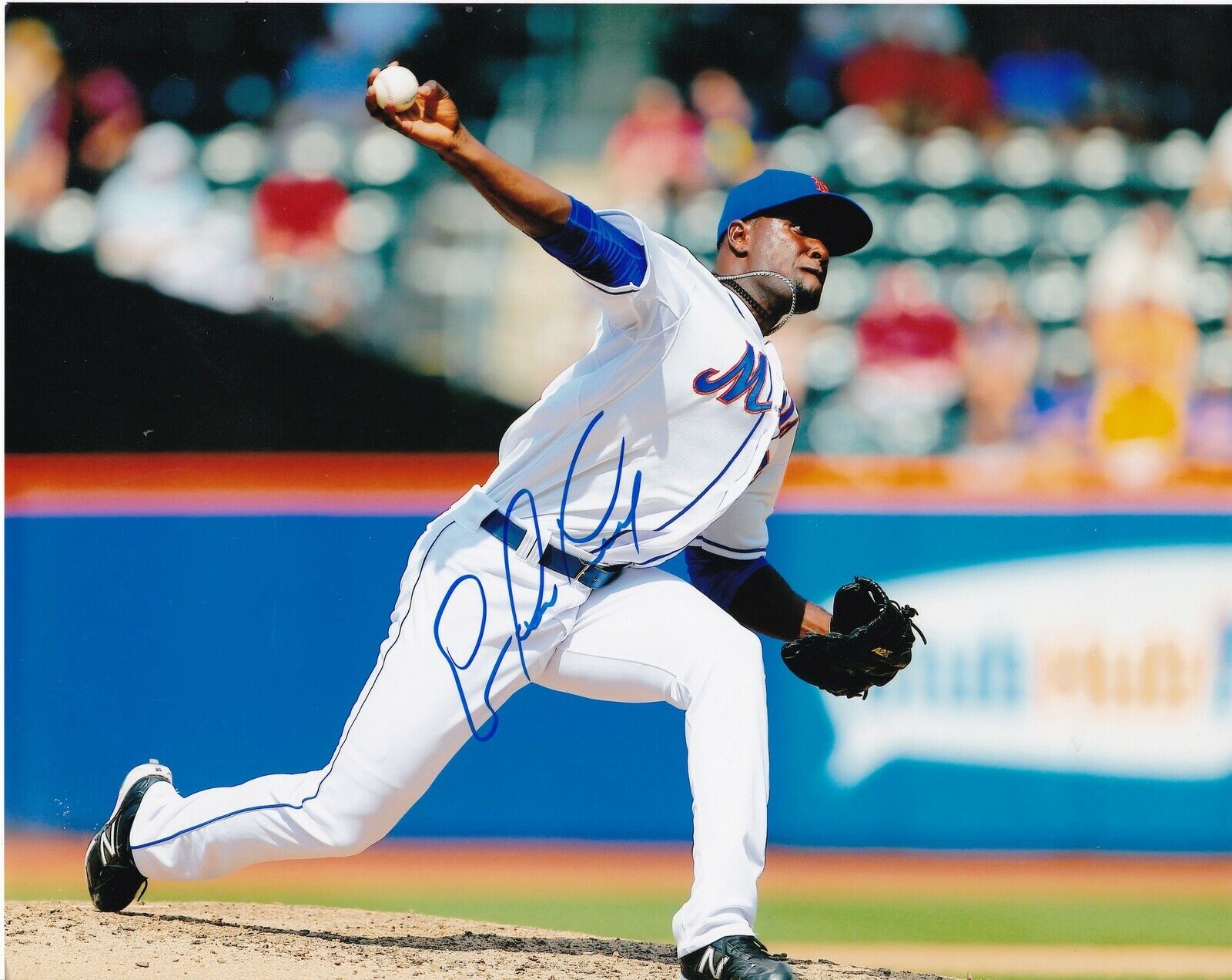 GONZALEZ GERMAN NEW YORK METS ACTION SIGNED 8x10