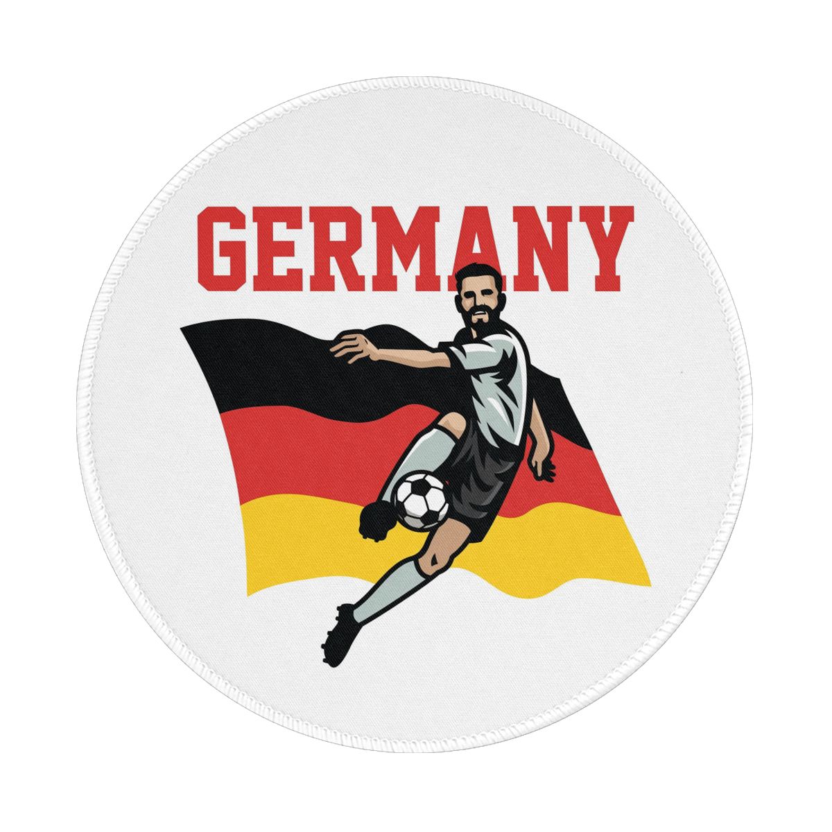 Germany Soccer Player Gaming Round Mousepad for Computer Laptop