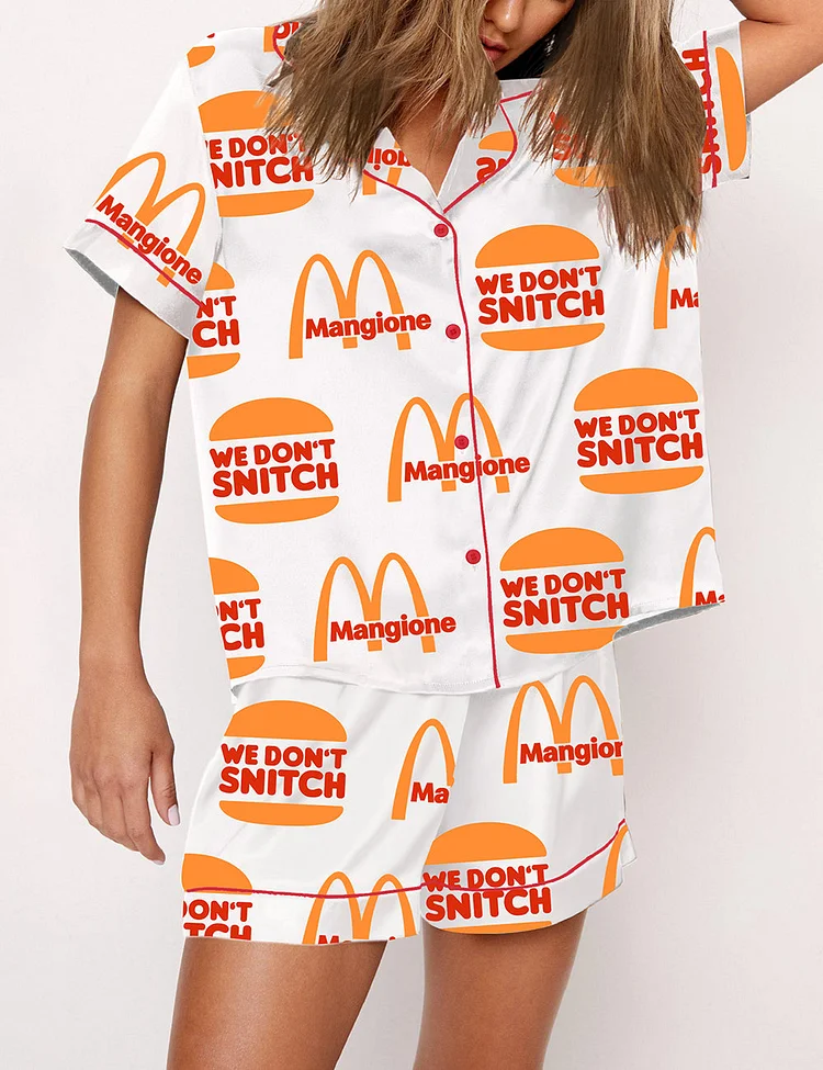 Women's We Don't Snitch Mangione Pajama Set