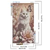Flowers Cat - Diamond Painting - Full Round Drill (Canvas|40*70cm)