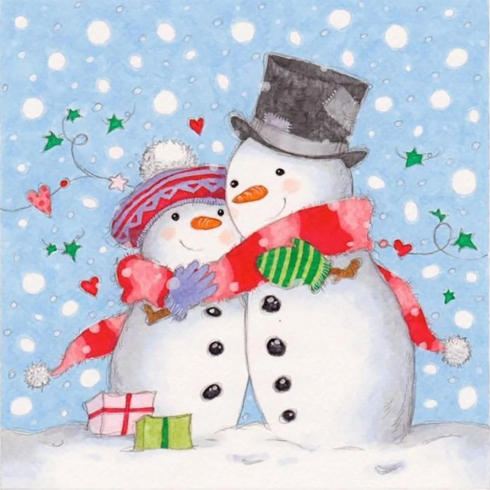 Full Round Diamond Painting - Snowman(30*40cm)