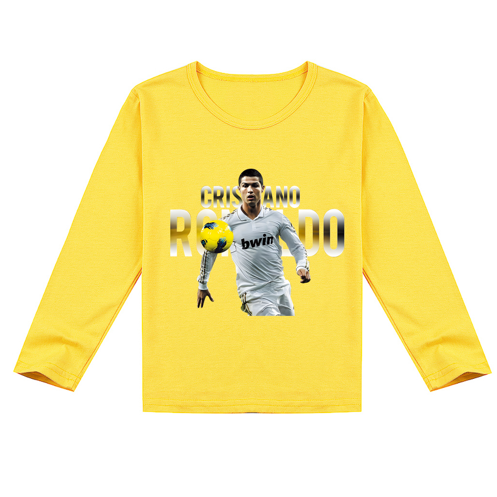 Mayoulove Kids' Long Sleeve Cristiano Ronaldo T-Shirt - Perfect for Boys  Girls, Soccer Star Fans-Mayoulove