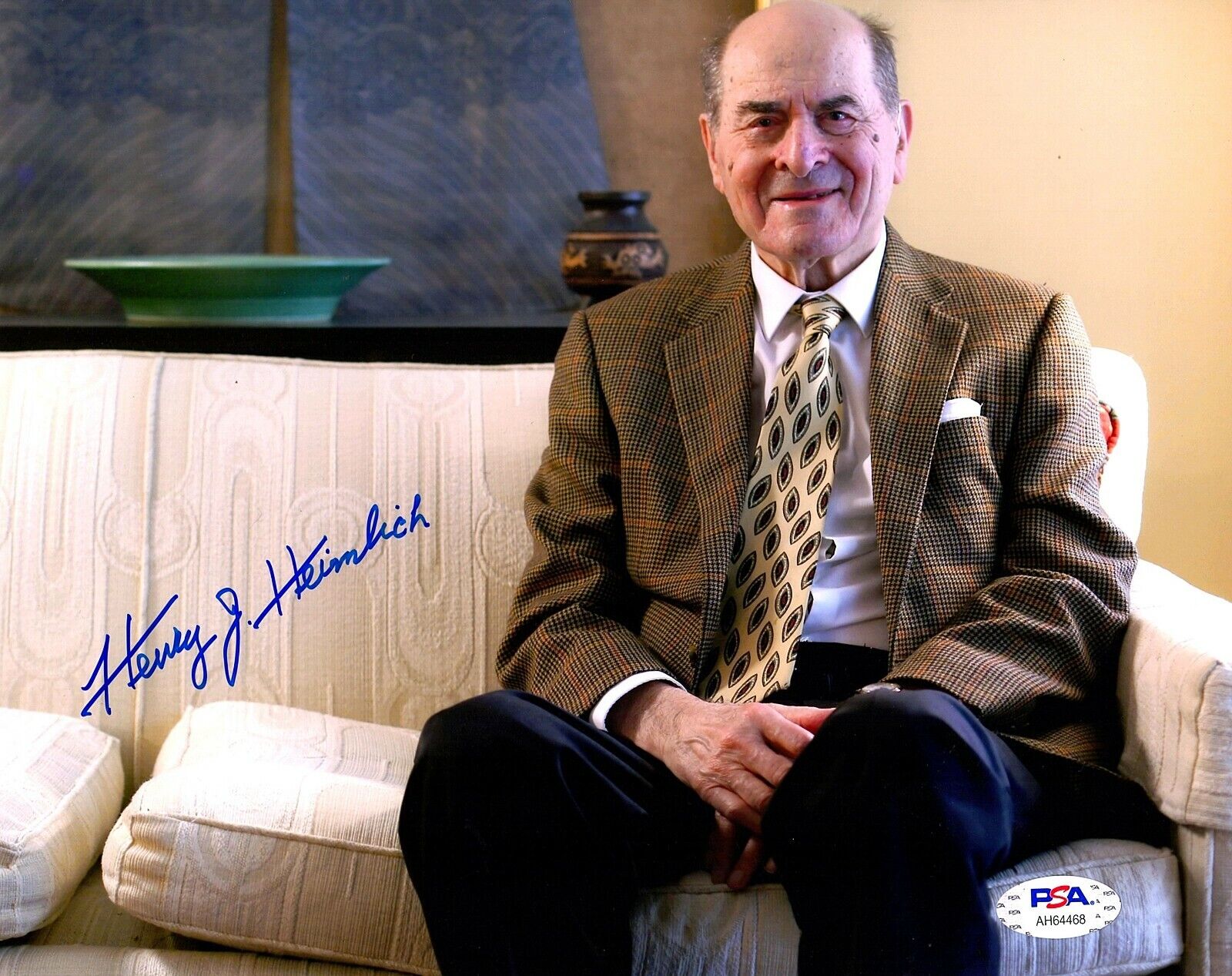 HENRY HEIMLICH Signed Autographed 8X10 Photo Poster painting SURGEON RERSEARCH PSA/DNA #AH64468