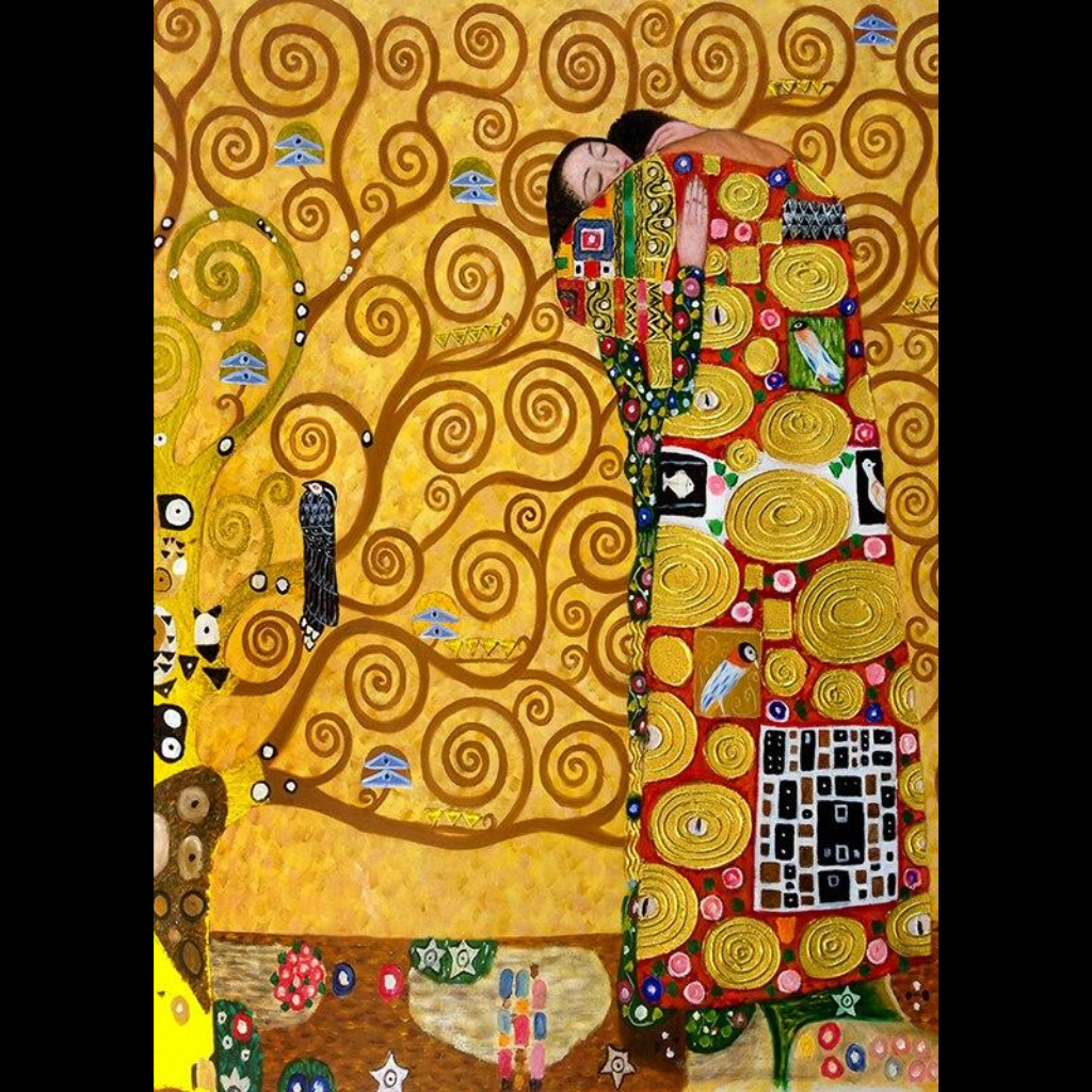 LOVERS KISS BY GUSTAV KLIMT OIL PAINTING CANVAS