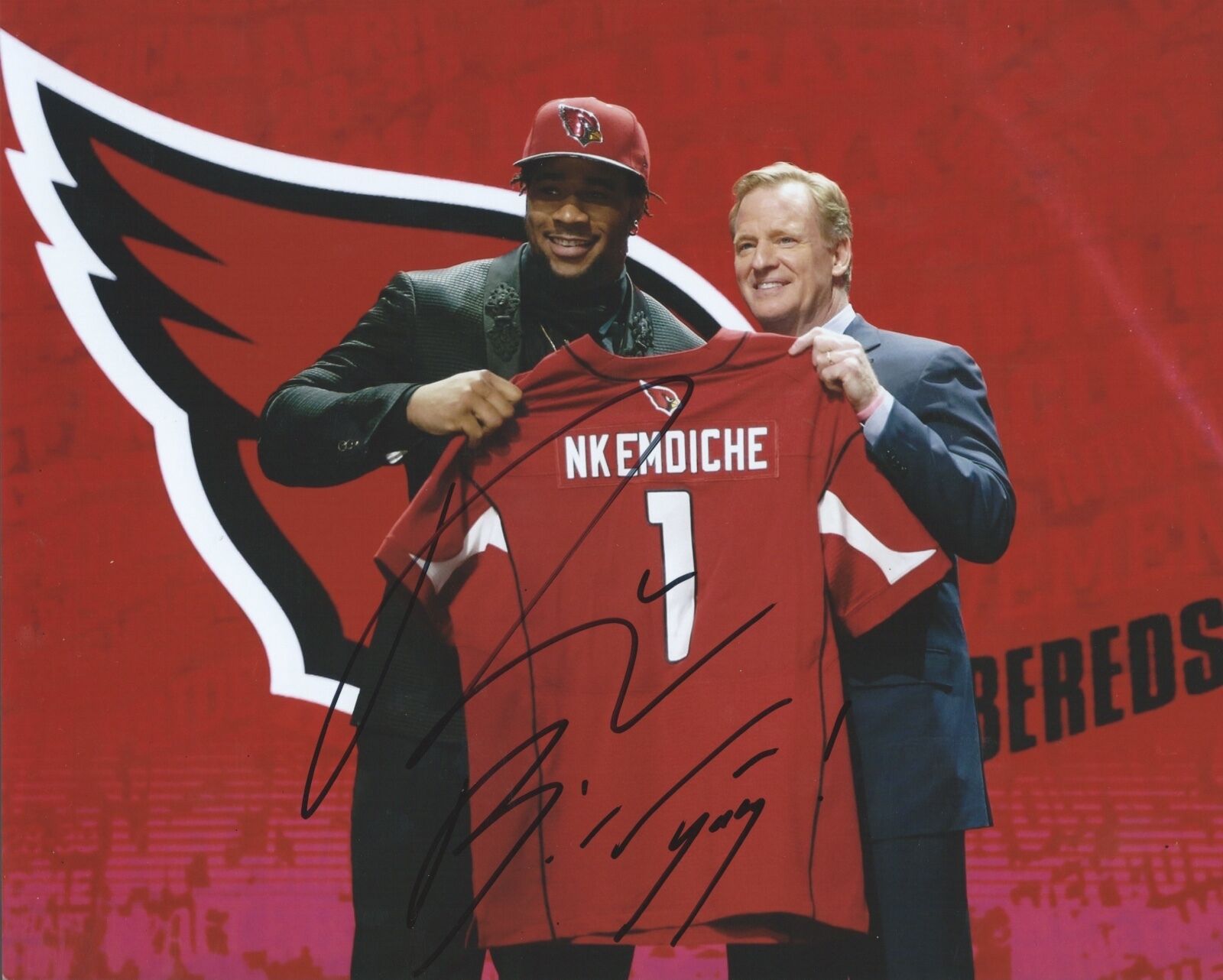 ROBERT NKEMDICHE Signed Autographed 8x10 Photo Poster painting Arizona Cardinals Ole Miss COA 2