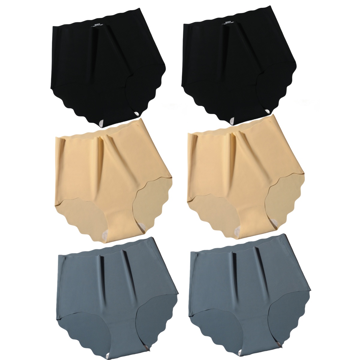 Akayes 6Pcs/set Seamless Panties Women Invisible Briefs Female Underpants Ultra-thin Silky Underwear High Waist Panties Lingerie
