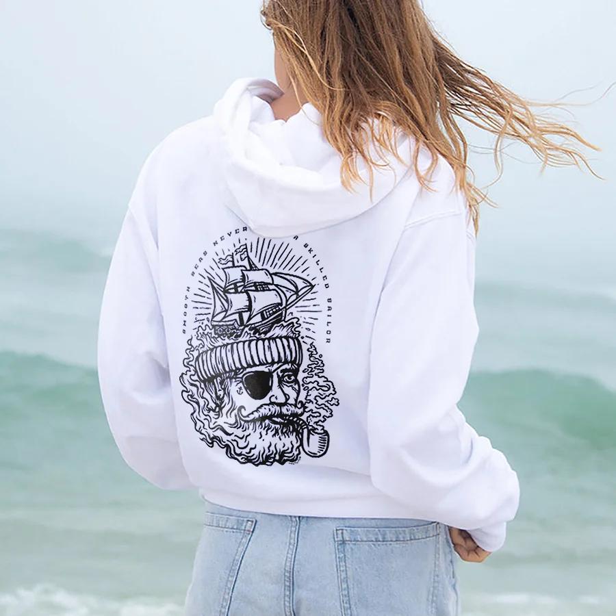 Smooth Seas Never Made A Skilled Sailor Printed Women's Hoodie