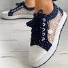 Gioiacombo&trade; Nuove scarpe casual da donna in denim mesh