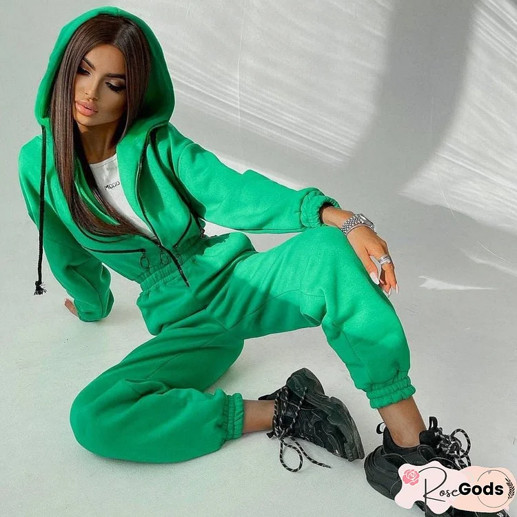 Women One Piece Elegant Jumpsuit Hoodies Zipper Outfit Fleece Lined Winter Long Sleeve Overalls Casual Rompers Tracksuits Black