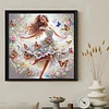 Diamond Painting-DIY Crystal Rhinestone The Girl Dancing with Butterflies(Box Packaging)