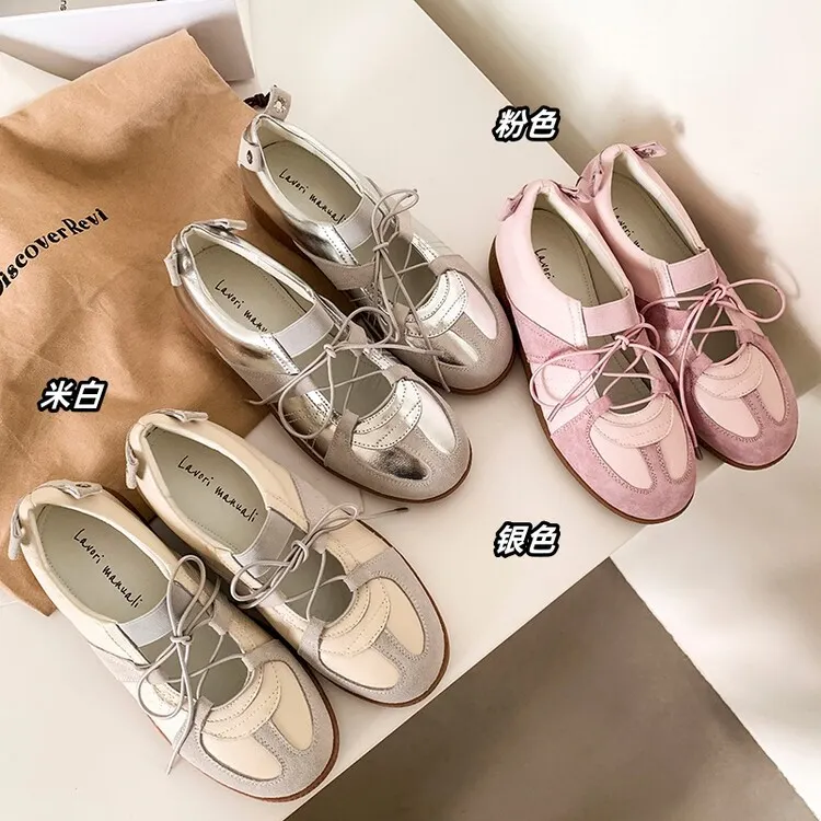 Churchf Churchf Summer Korean Version Of Shallow Casual German Training Shoes Fashion Soft Bottom Pink Hollow Out Ballet Wind Sheet