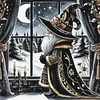 Window Gnome-11CT Stamped Cross Stitch 40*40cm/15.75*15.75in tapestrymarket