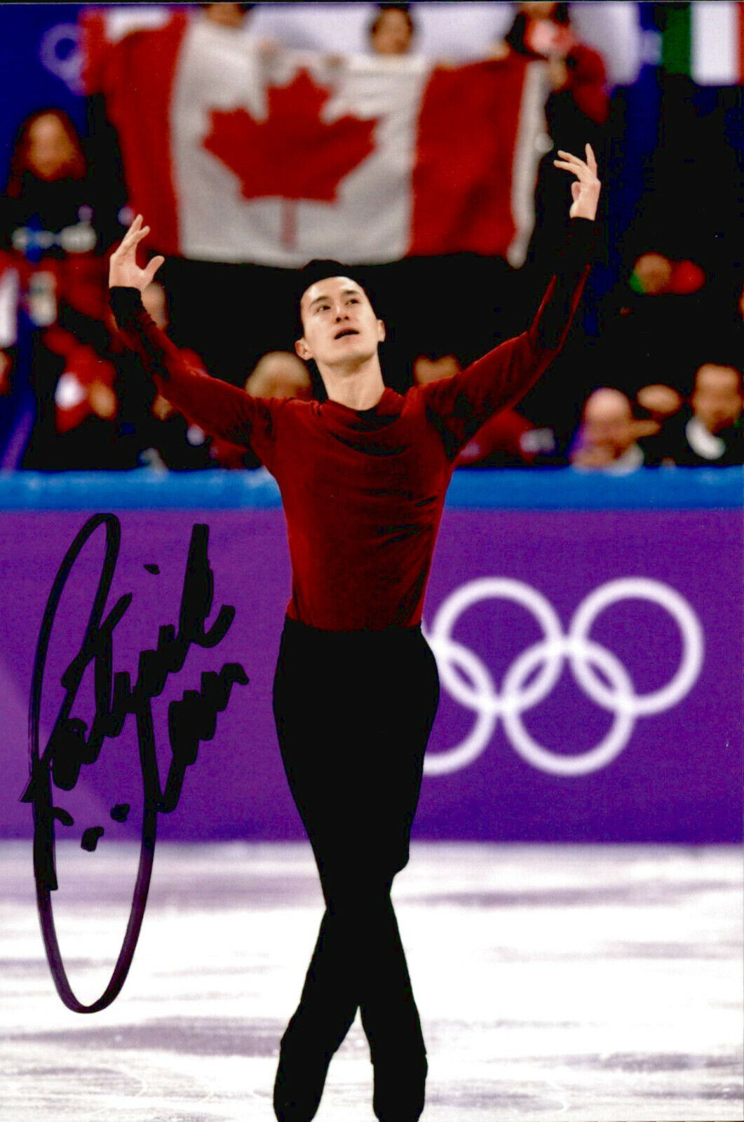 Patrick Chan SIGNED 4x6 Photo Poster painting Figure Skating SOCHI OLYMPICS SILVER MEDALIST #10