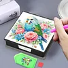 Bird Leather Diamond Art Note Box with 160 Sheets of Paper for Beginners