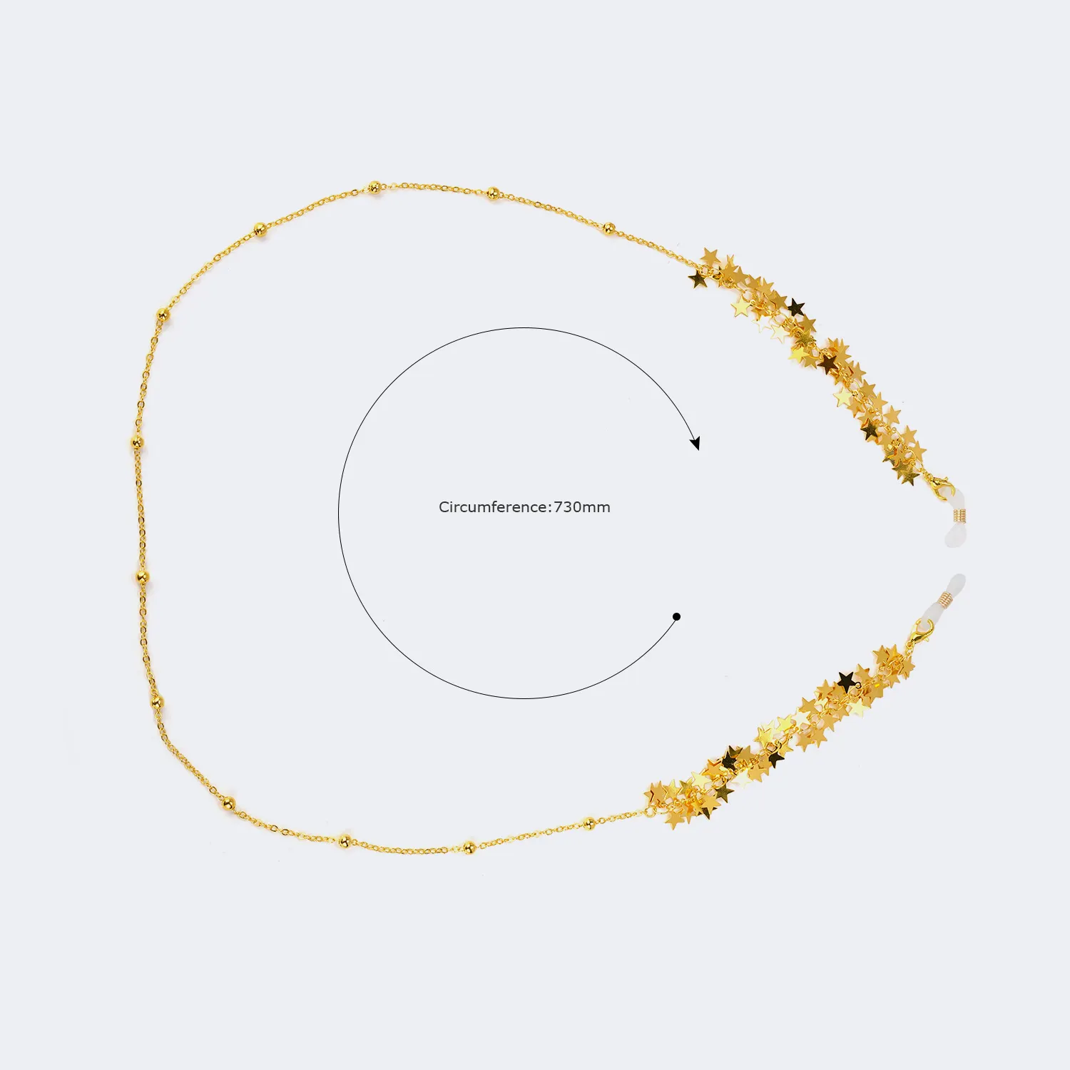 Lacy Gold-Stern Brillenkette Gold