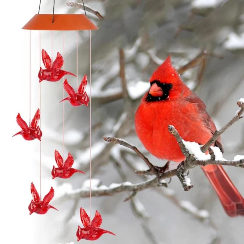 Solar Cardinal Wind Chime Light - vzzhome