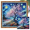 Starry Sky Scenery-11CT Stamped Cross Stitch 50*50cm/19.69*19.69in