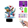 Acryl Weihnachten Dinosaurier doppelseitig - 5d DIY Bastellampe