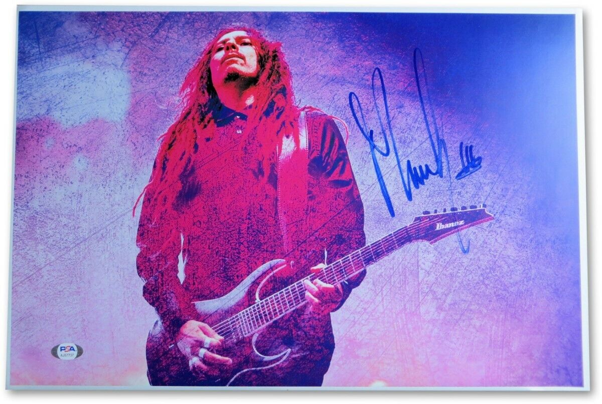 Munky James Shaffer Signed Autographed 12X18 Photo Poster painting Korn Guitarist PSA AJ57737