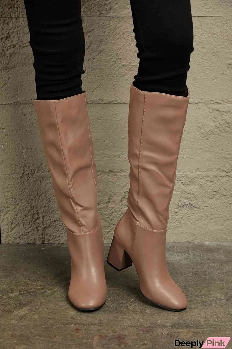 East Lion Corp Block Heel Knee High Boots