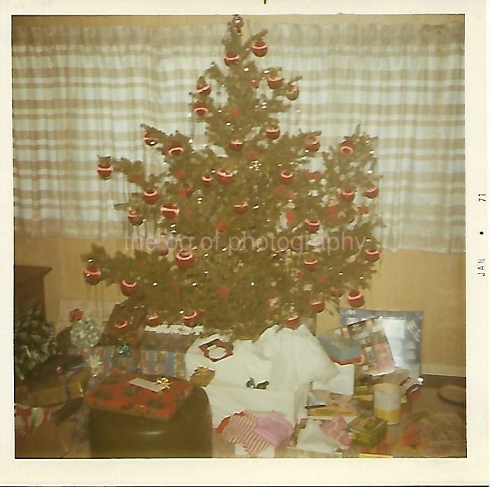 FOUND Photo Poster paintingGRAPH Color CHRISTMAS TREE 1970's Original Snapshot 22 48 ZZ