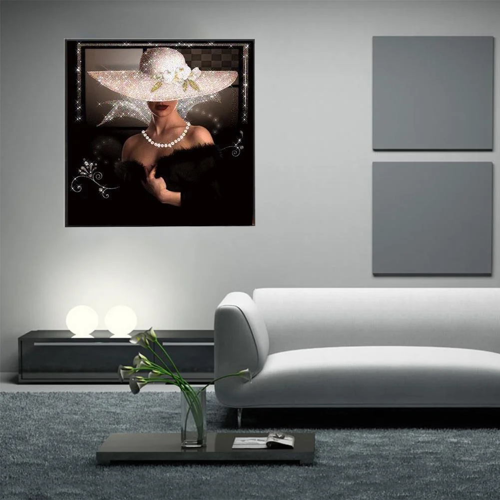 Diamond Painting - Partial Round Drill - Elegant Lady(30*30cm)