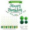 Birthday Decorations, NO DIY, Pre-Strung Happy Birthday Banner with Honeycomb Balls, Hanging Swirls, Circle Dots Garland, Happy Birthday Party Decorations for Women Men Boys Girls (Green)