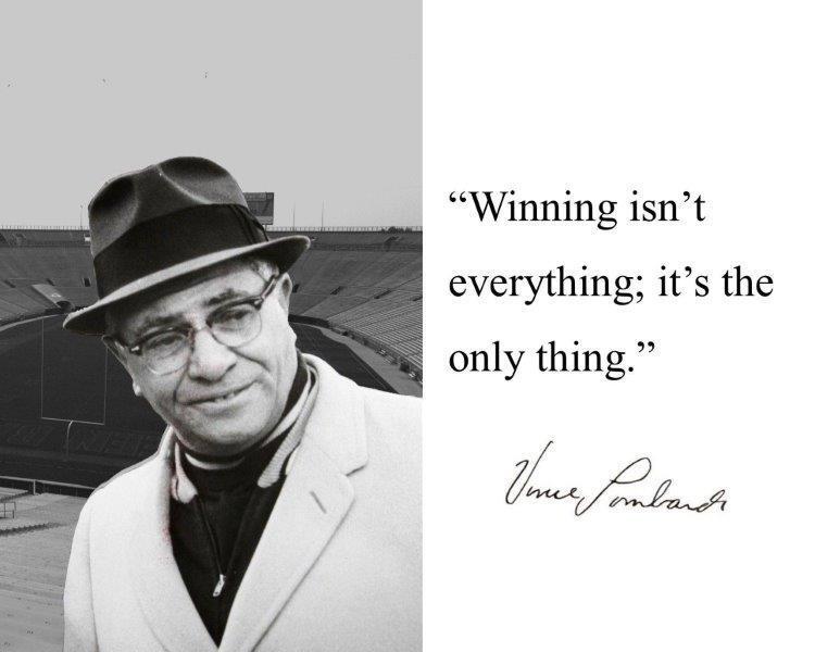 VINCE LOMBARDI Quote Winning Isn't Everything