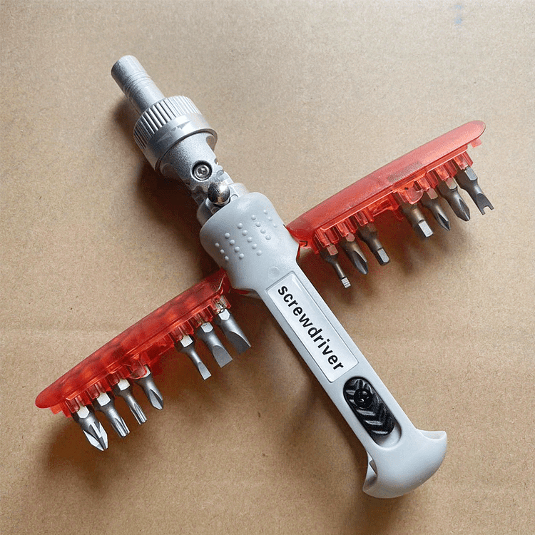 14-in-1 Universal Adjustment Ratchet Screwdriver Straight Cross Shaped Plum Screwdriver | 168DEAL