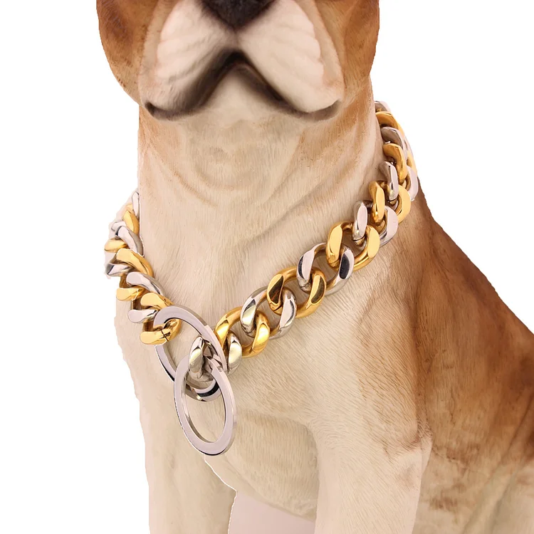 15MM Strong Solid Metal Large-sized Pet Dog Chains Collars-VESSFUL