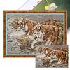 Two Tigers-14CT Stamped Cross Stitch 56*41cm/22.05*16.14in tapestrymarket
