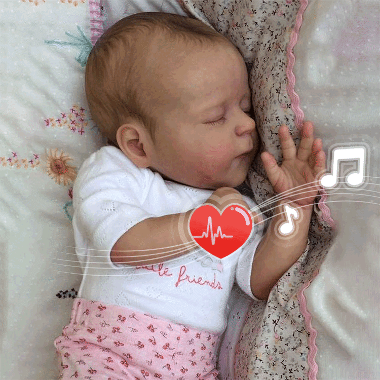  [New] 20" Realistic Reborn Baby Doll Sleeping Girl Rited Newborn Painted Hair Baby Doll - Reborndollsshop®-Reborndollsshop®