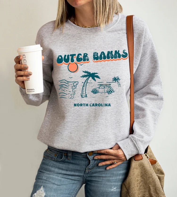 Outer Banks Unisex North Carolina Beach Crewneck Sweatshirt