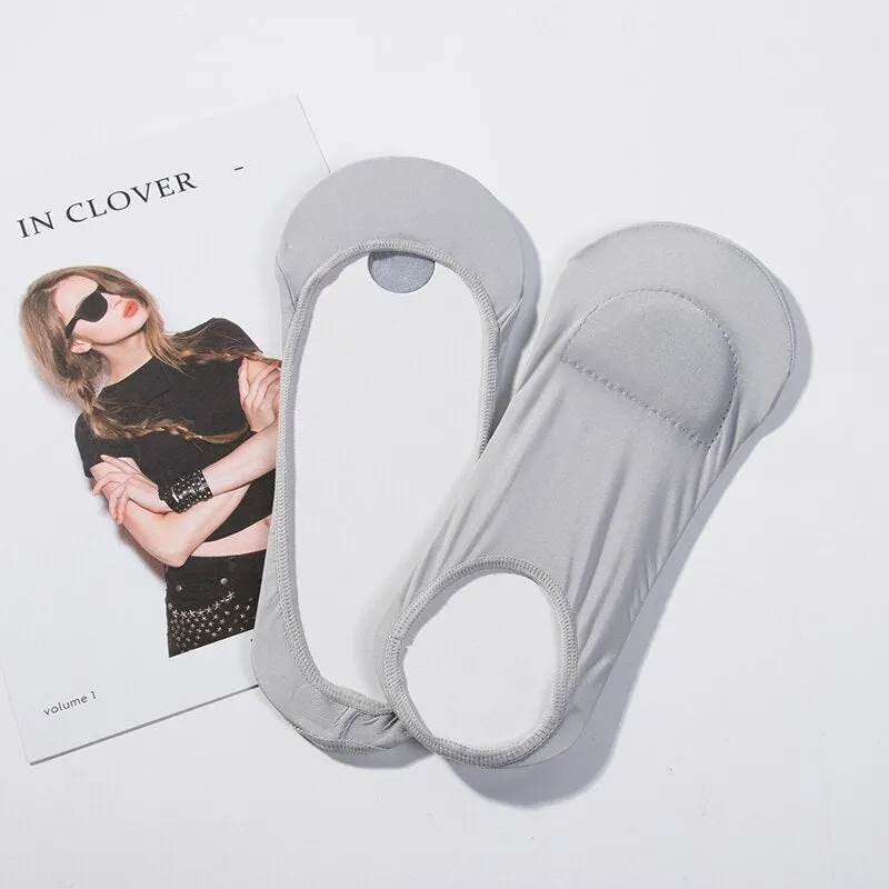 New Transparent Short Lace Socks Women Flower Short Antiskid Invisible Breathable Silicone Ankle Socks Summer Hollow Out Sox