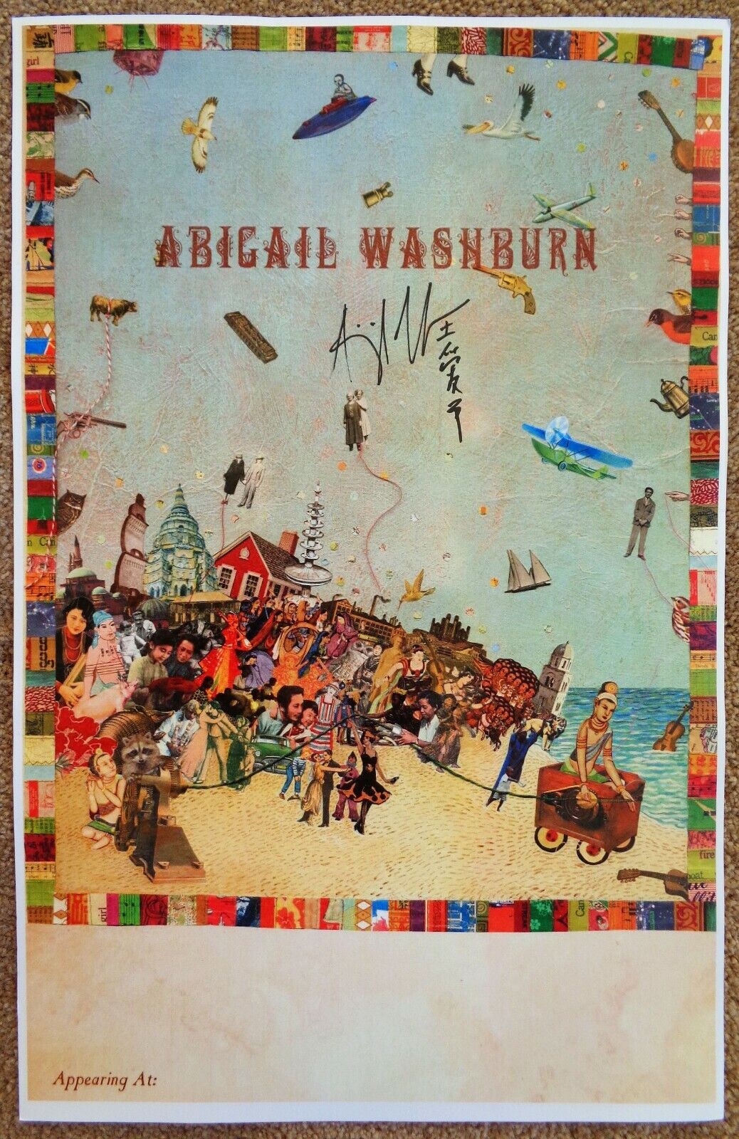 Signed ABIGAIL WASHBURN POSTER In-Person w/proof Autograph City Of Refuge