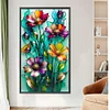 (US Local)Glass Flower- Round/Square AB Drills Diamond Painting(45x75cm)