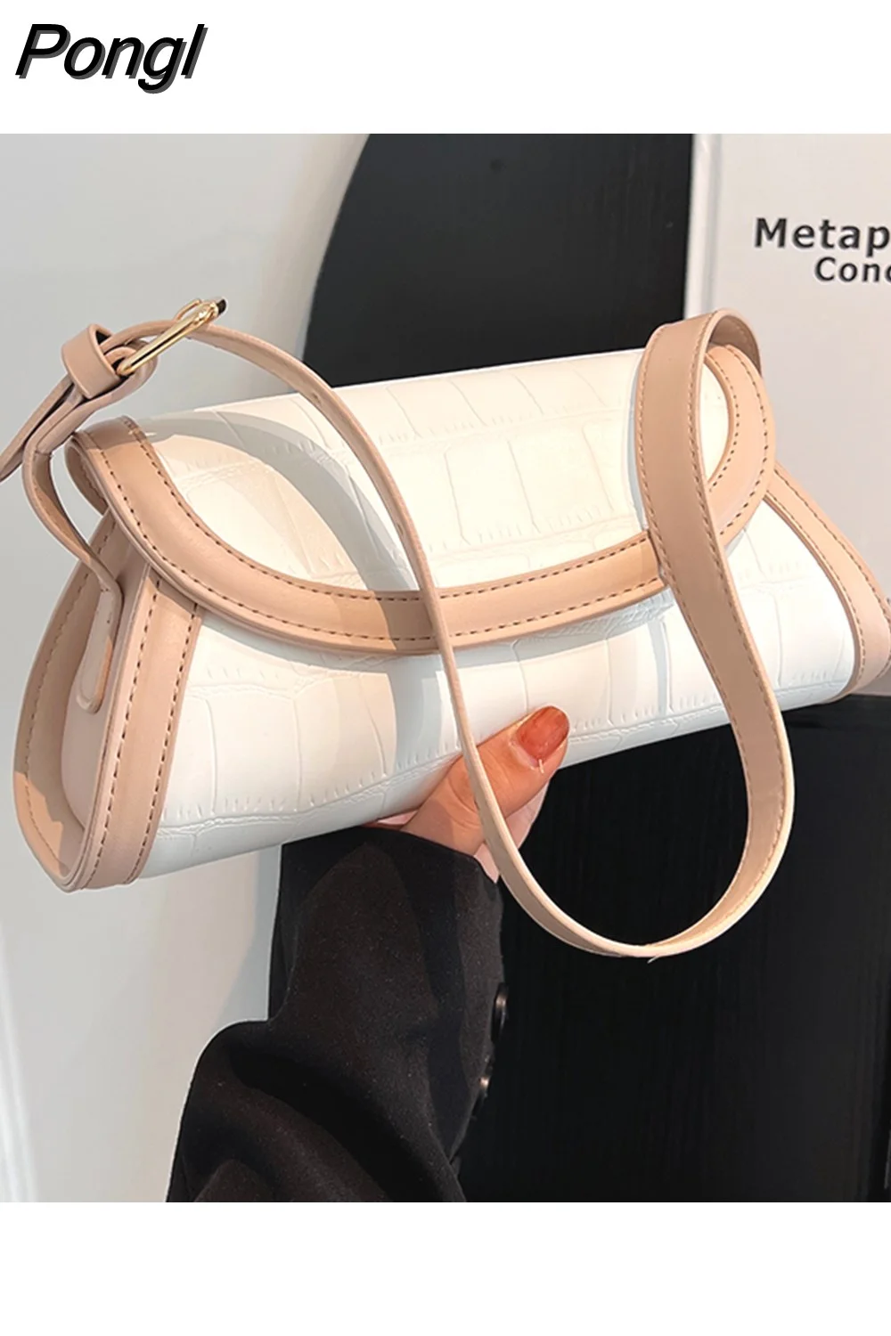 Pongl Crossbody For Women Luxury Designer Summer Casual High Quality Shoulder Bags New 2023 Fashion Versatile Leather Handbags