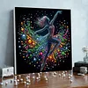 Framed Dancing Girl Wall Art-Pearls Painting Kit DIY Diamond Painting Pearl Dot Crafts 30*30CM