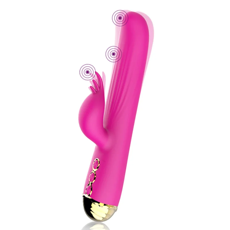 12 Speeds G Spot Vibrator Dildo Rabbit Vibrator - Rose Toy