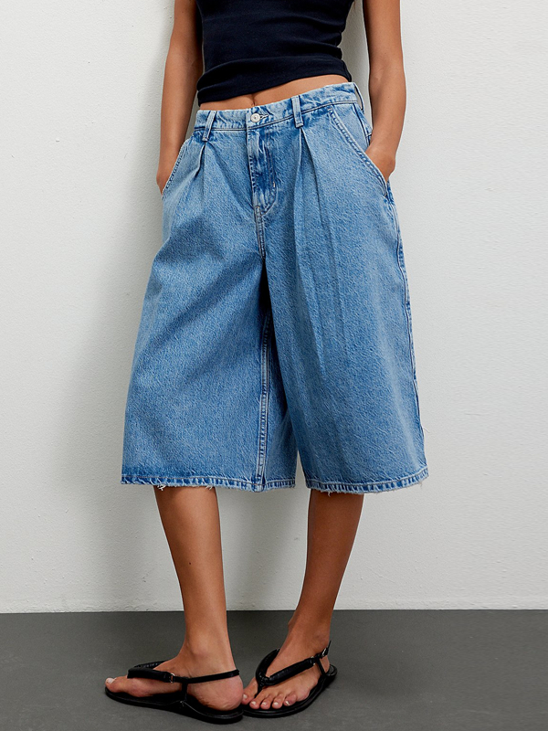 Soft High Waist Denim Shorts tjj Shicloths
