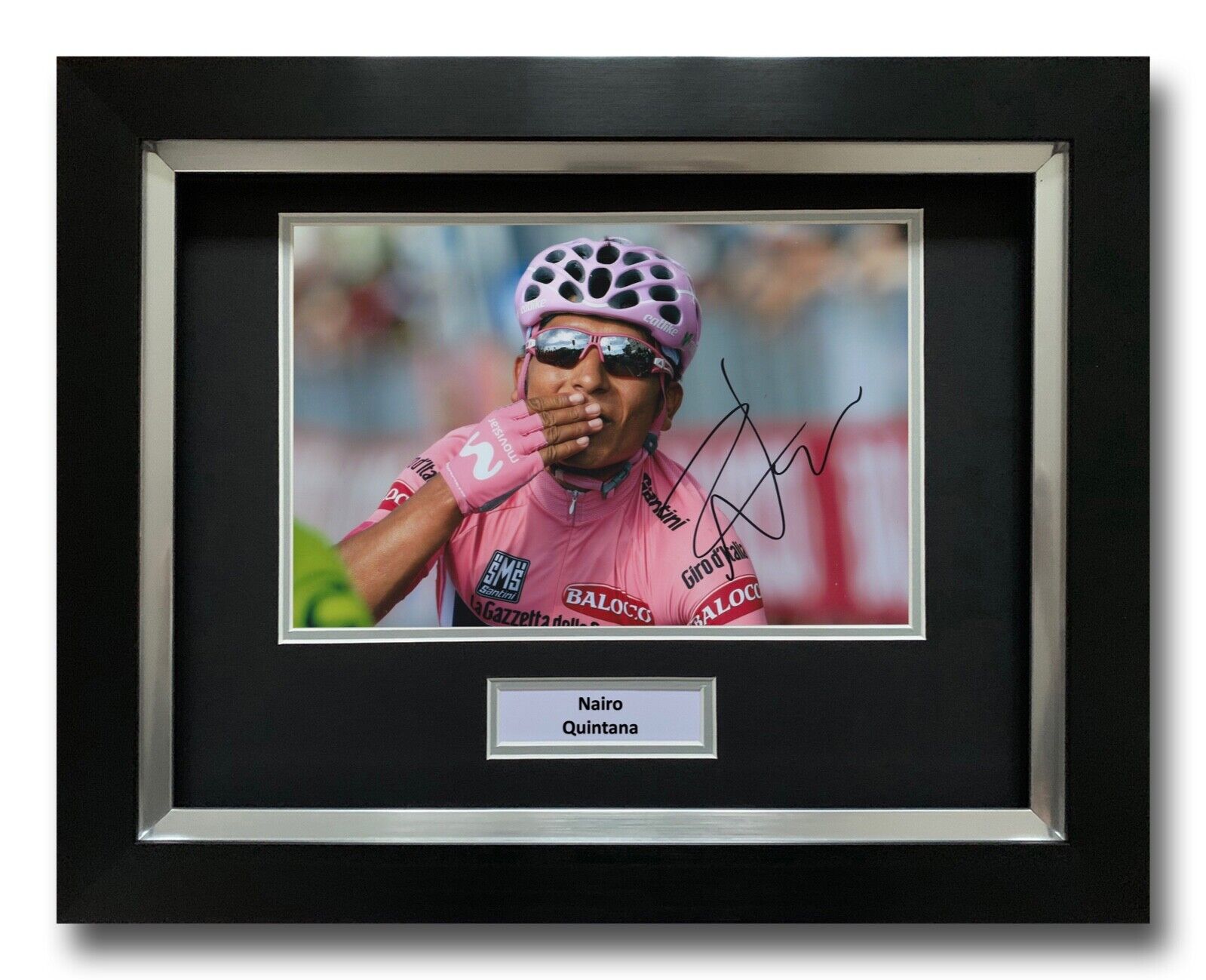 NAIRO QUINTANA HAND SIGNED FRAMED Photo Poster painting DISPLAY GIRO D'ITALIA CYCLING 6