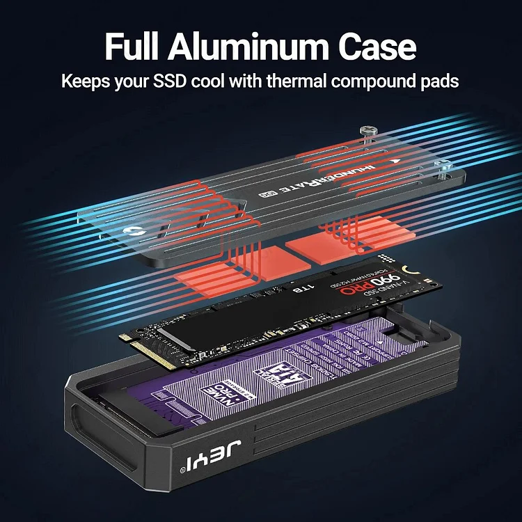 JEYI Visual Smart M.2 NVMe / SATA SSD Enclosure - Thumbnail 3