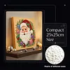(25x25cm)DIY Pearl Painting Xmas Framed Handmade Pearl Material Art Kit Living Room Decor